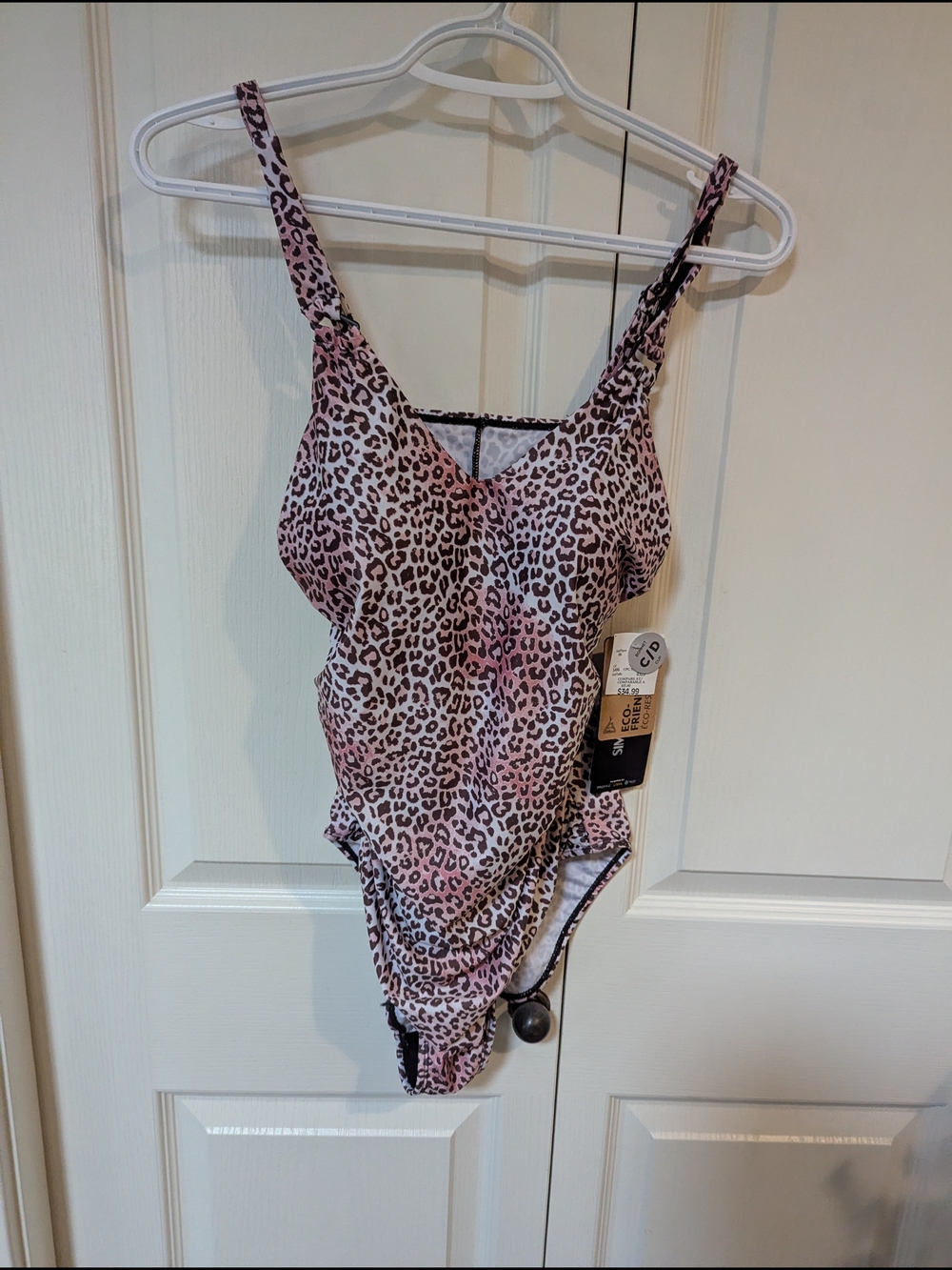 Pink Leopard Print One-Piece Swimsuit